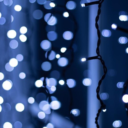 Garland "Curtain" 2 × 1.5 m, IP44, UMS, dark thread, 360 LED, white glow, 220 V-2