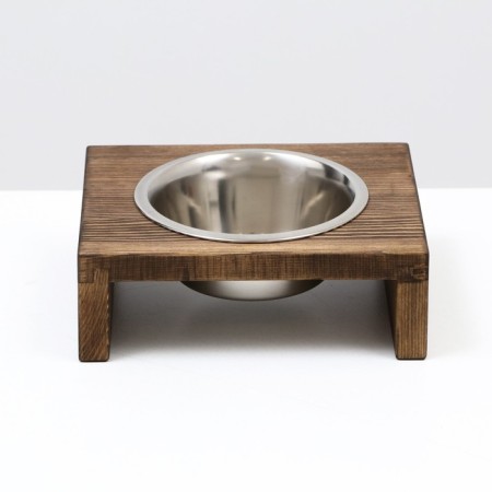 The stand is single with bowls, metal 16 x 14.5 x 6.5 cm 450 ml-1