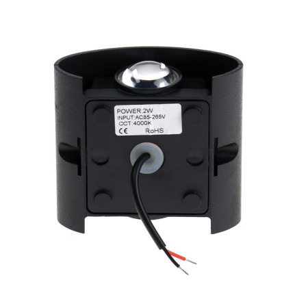 Front Farrier "Semesfer", FSD-074, 2 W, 4000K, 1 Ray, IP65, 220 V, plastic, black 1008420-7