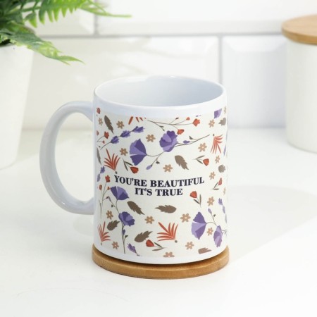 Sublimation mug "You are beautiful it’s true" 320 ml, with application-2