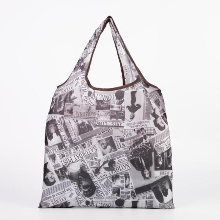 Household bag without fastener, beige color-1