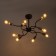 Ripley chandelier 8he27 40w black and gold 60x60x40 cm