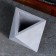 Kashpo concrete "abstraction" gray 9 x 9 x 9 cm