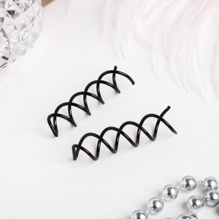 Hair hairpin "Spiral" 5 cm, black