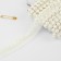 Decorative tape with beads, 13 mm, 4.5 ± 0.5 m, white color