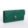 Women's wallet on magnet, green color