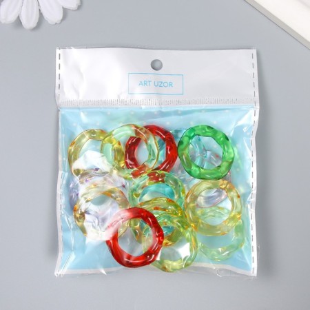 Decor for creativity Plastic "Uneven Ring" MIX 0.6x2.8x2.8 cm-2