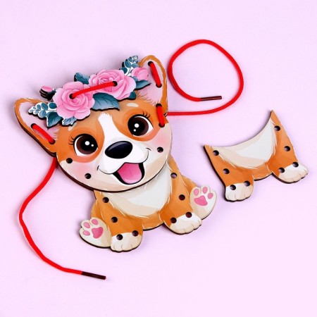 Children's lacing "Corgi" 17 × 15 × 0.3 cm-3