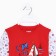 Pajamas for a boy, red/white color, height 98 cm