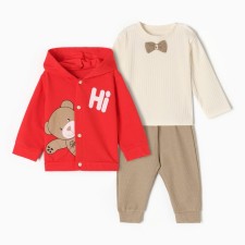 A set for a boy, the color is red, height is 80 cm