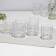 A set of low glasses "Quadro", glass, d = 8.5 cm, h = 9.5 cm, 320 ml, 6 pcs