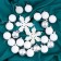 Set of jewelry plastic 24 pcs "Snowflake" silver white