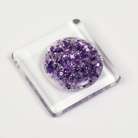 Gel nail polish, Glitter Flash, 3 phase, 8ml, LED/UV, transparent/lilac (11) color-9
