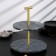 Magistro Granite marble dish, 2-tier, d = 25/30 × 33 cm, color gray color