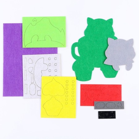 Set for creating a card from felt "Cat with sweets"-3