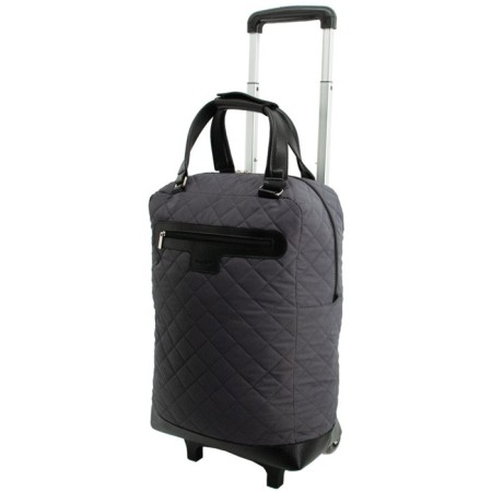 Bag Tvka on wheels, textiles, gray 34x20x52 cm