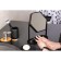 Cosmetic desktop mirror, 3x-lizards, black matte