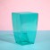 Pot for orchids, 2 l, 12.5 × 19.5 cm, plastic, transparent-turquoise