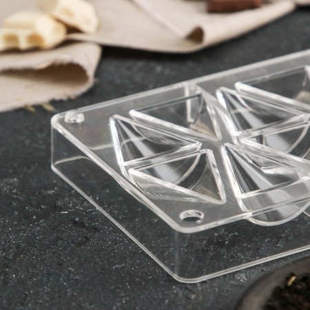 Form for chocolate and sweets "Middle cone", 14 cells, 20 × 12 × 2.5 cm, cell 4.1 × 3.2 × 1.8 cm-1