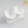 Plastic bowls on a white stand 27.5 x 14 x 15 cm white