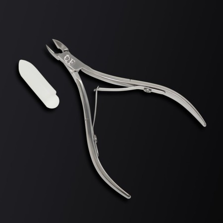 Manicure nippers for the cutter “Premium”, double spring, 10.6 cm, blade length - 6 mm, on the blist, silver color-3