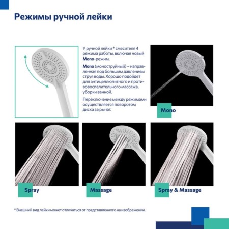 The shower system Milardo Rora Rorwt4FM06, tropical shower, shower, brass, white-7