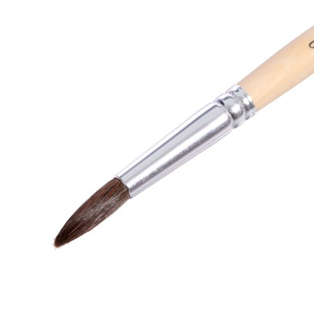 Round brush, squirrel, No. 10, wood handle-1