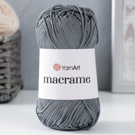 Yarn "Macrame Macrama" 100% polyester 130m/90g (159 steel)