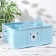 Storage basket with handles of the share "Bear", 9 cells, 28 × 28 × 11 cm, blue color