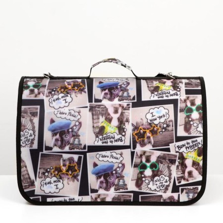 Bag - carrying for animals with print, 46 x 28.5 x 30 cm mix-1