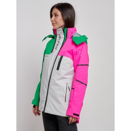Ski jacket female winter, size 42, pink color-2