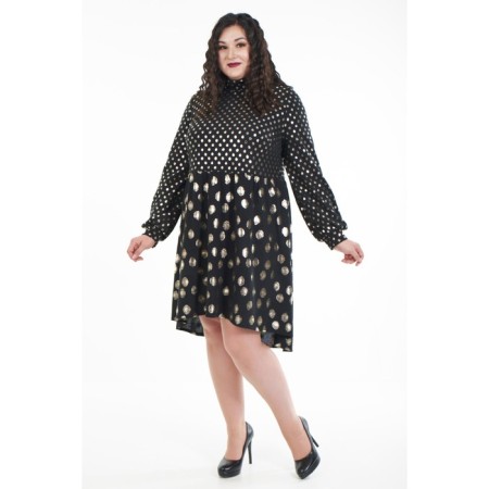 Female dress, size 54, black color-4