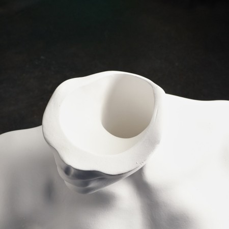 Kashpo - vase "Stranger" 45x28x40cm, white-4