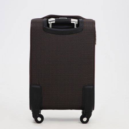Small suitcase 20 "on lightning, code castle, with extension, brown color-6