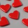 Acrylic beads for the work of “Glad -shaped hearts” red 2.4x2x0.5 cm
