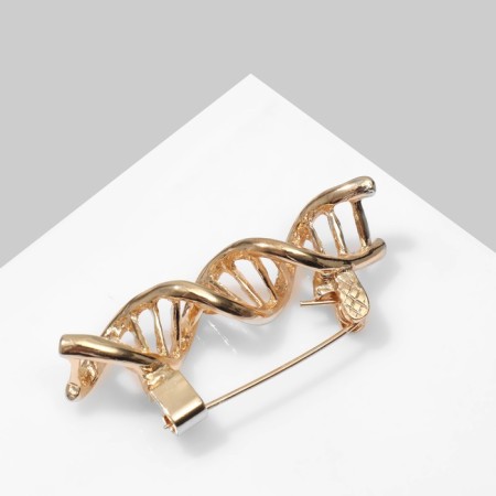 Brooch "Molecule" DNA, color gold-1