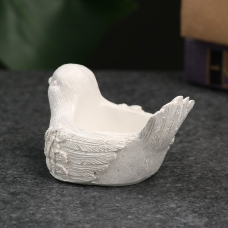Подсвечник "Птичка" перламутр, 8х5,5х4,5см-5