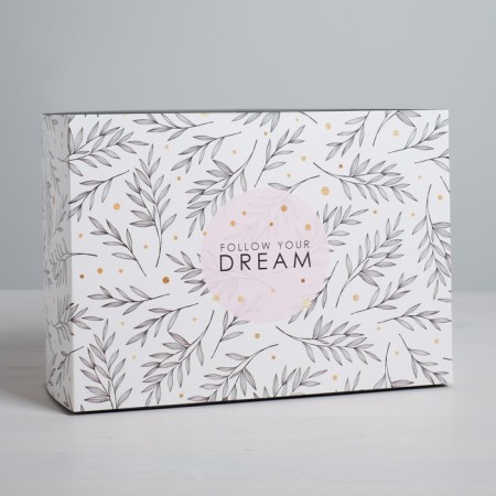 Gift folding box, packaging, Follow Your Dream, 25 x 18 x 10 cm