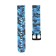 Army smart watch strap, 20 mm, silicone, blue