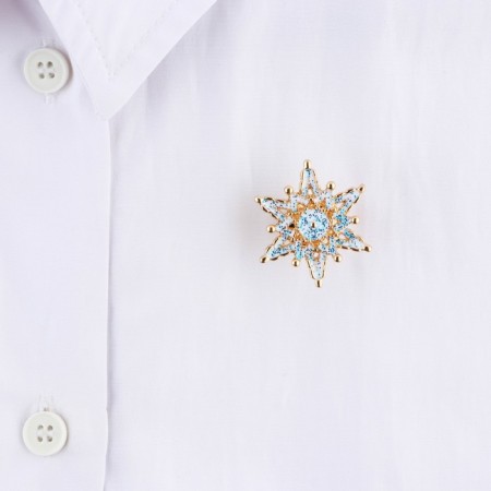 Brooch "North", 2.5 x 2.5 cm-4
