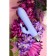 Vibrator with clitoral stimulation Flovetta Crocus, silicone, purple color, 17.5 cm