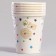 Paper glasses "Happy Birthday" with stars, 6 pcs