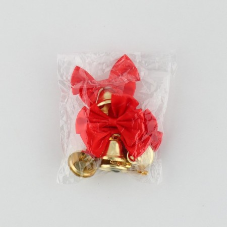 A bell on a pin with a bow for graduation, red, d = 2.6 cm-4
