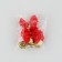 A bell on a pin with a bow for graduation, red, d = 2.6 cm
