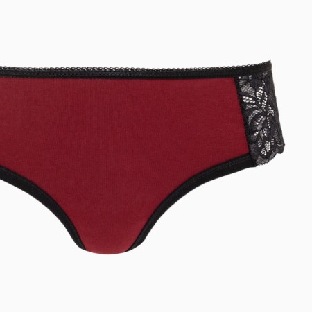 Cowards women's thongs, burgundy/black color, size 46-6
