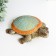Souvenir Polystone "Turtle Ground" patterns on color carapace 10.5x10.5x5.5 cm