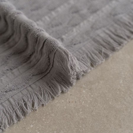 Terry towel Pasionaria "Wave", 450 gr, size 30x50 cm, color gray color-2