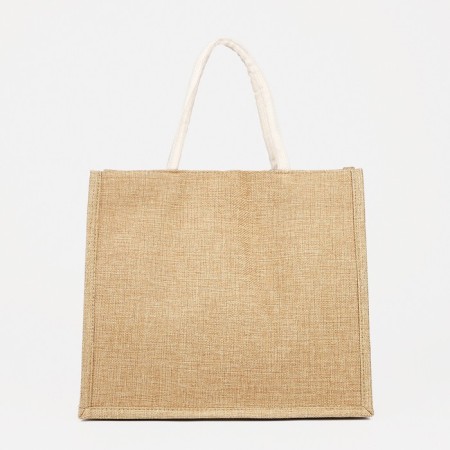 Shoper on a button, beige color-1