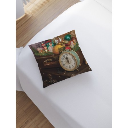 Decorative pillowcase "New Year knocks", on a zipper, size 45x45 cm-1