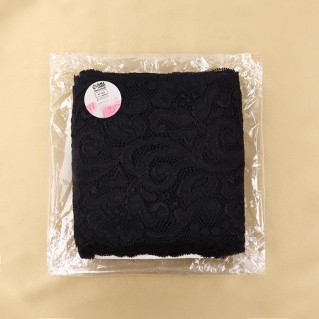 Lace elastic fabric, 175 mm × 23 ± 1 m, black color-3
